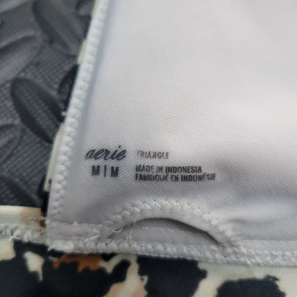 Aerie Bikini Top Medium Leopard Print Triangle Animal Print Swim Beach Vacation